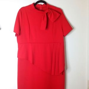 Red Peplum Dress